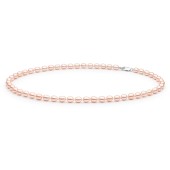 Colier perle naturale roz piersica 45 cm si argint DiAmanti FCL365_P-G